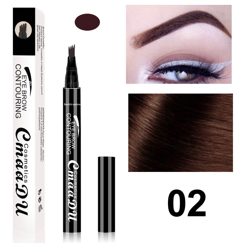 CmaaDu 4 Fork Eyebrow Pencil Waterproof Makeup