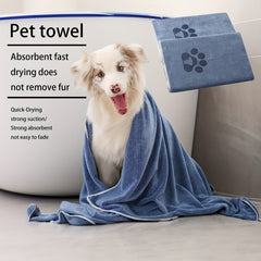 Pet Dog Bath Towel - High Absorbent Quick Dry Soft Microfiber Towel