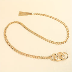 Vintage Tassel Pendant Waist Chain Metal Belly Chain Beach Chain Dress Girdle