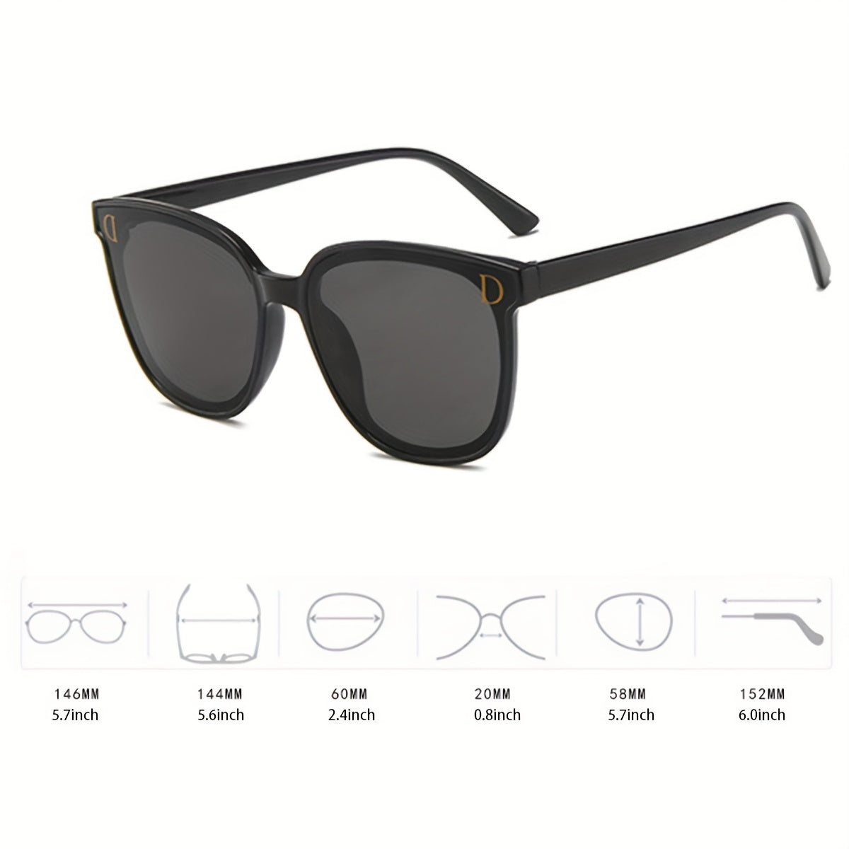 Men's Vintage Large Frame Sunglasses Outdoor Party Eyewear