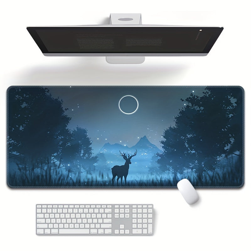 Deer & Forest Large Gaming Mouse Pad Overized Extended Thickened Mat