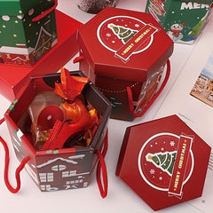 1pc Christmas Treat Boxes 3D Xmas Goodie Boxes Christmas Holiday Party Favor