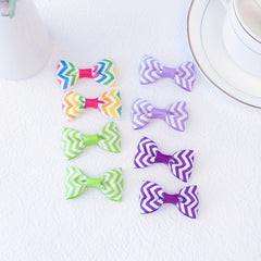 32pcs Children's Bow Hair Clips Mini Small Striped Webbing Hair Accessories