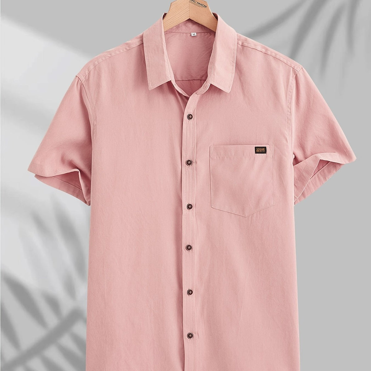 Men's Casual Short Sleeve Button-down Shirt