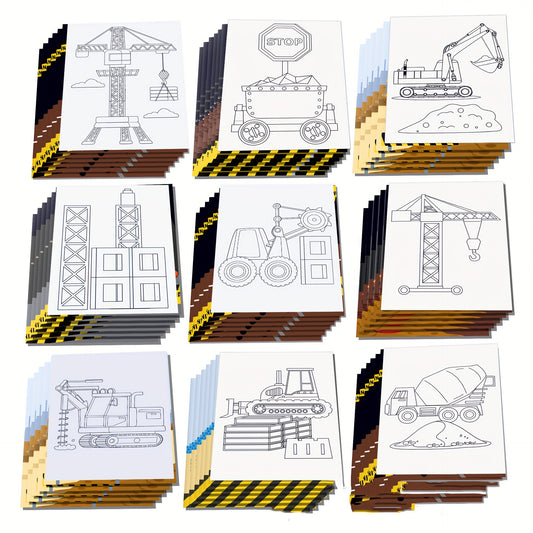 Construction Theme Coloring Books for Kids - 18 Pack