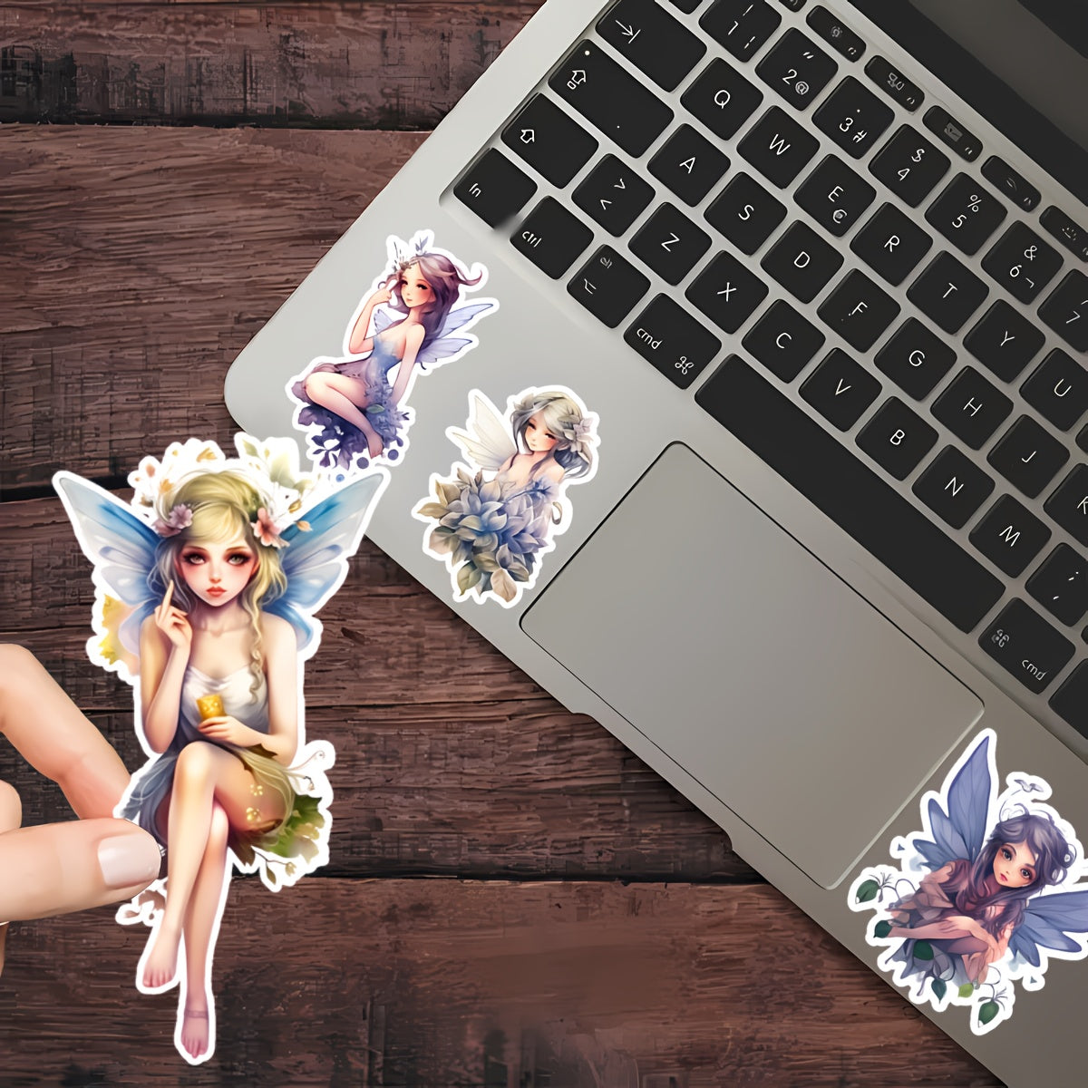 16pcs Retro Flower Fairy Elf Stickers Scrapbook Journal Supplies