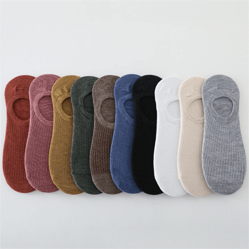 10 Pairs Solid Ankle Socks Women's Stockings Comfy Breathable