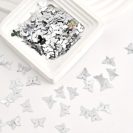 15g Sparkling Silvery Butterfly Confetti for Magical Celebration