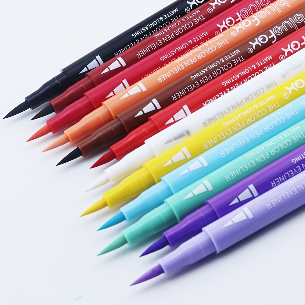 Body Paint Pen 12pcs Set Halloween Makeup Queue Pigment Pen Eyeliner