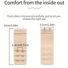 3pcs 2 Hooks Bra Strap Extenders Adjustable Bra Band Buckle
