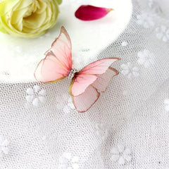 4 Pcs 3D Butterfly Fabric DIY Hair Accessories Gift