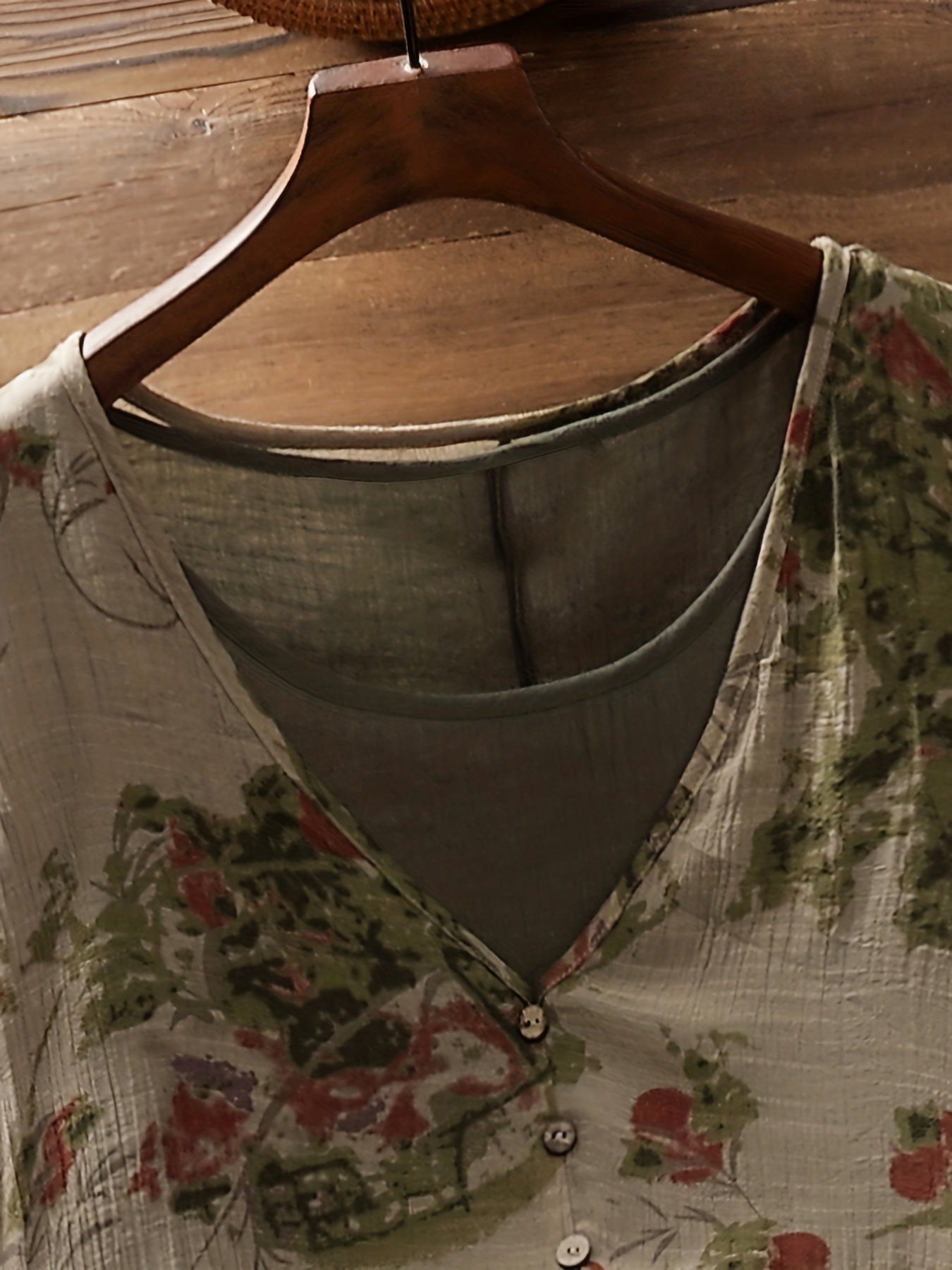  Floral Print Layered Maxi Dress