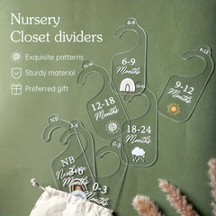 7pcs Acrylic Nursery Closet Dividers For Baby Boys