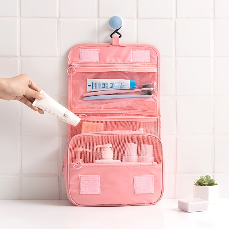 Twill Hanging Travel Cosmetic Bag