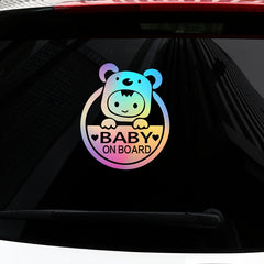 Baby On Board Sign Car Decal Sticker Hangover Carlos & Baby Footprint Heart