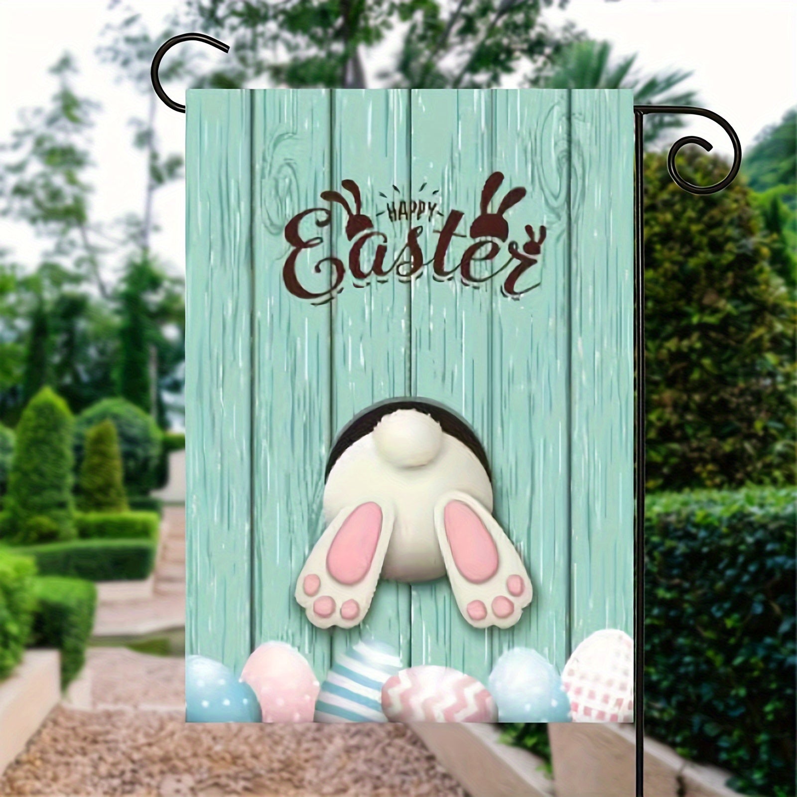 Easter Garden Flag Double Sided 30 48X45 72 Cm Easter Eggs And Rabbits Yard Flag