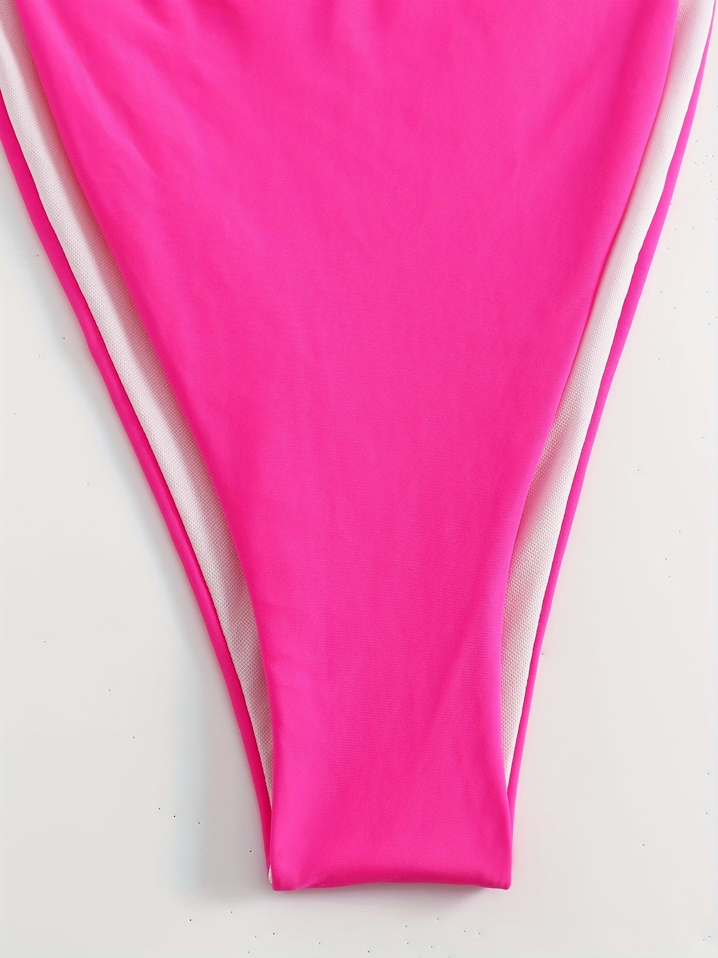  Sexy Bikini Set Women's Solid Deep V Neck Padded Bra & Thong Swimsuit