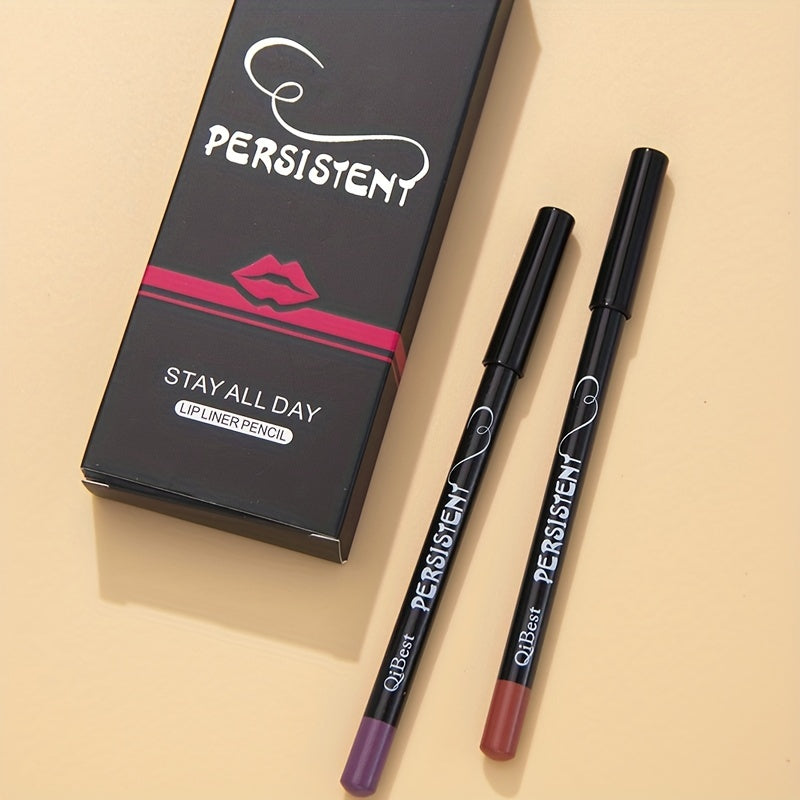 Smudge Proof Lip Liner Set Waterproof Long Lasting Pencil Kit