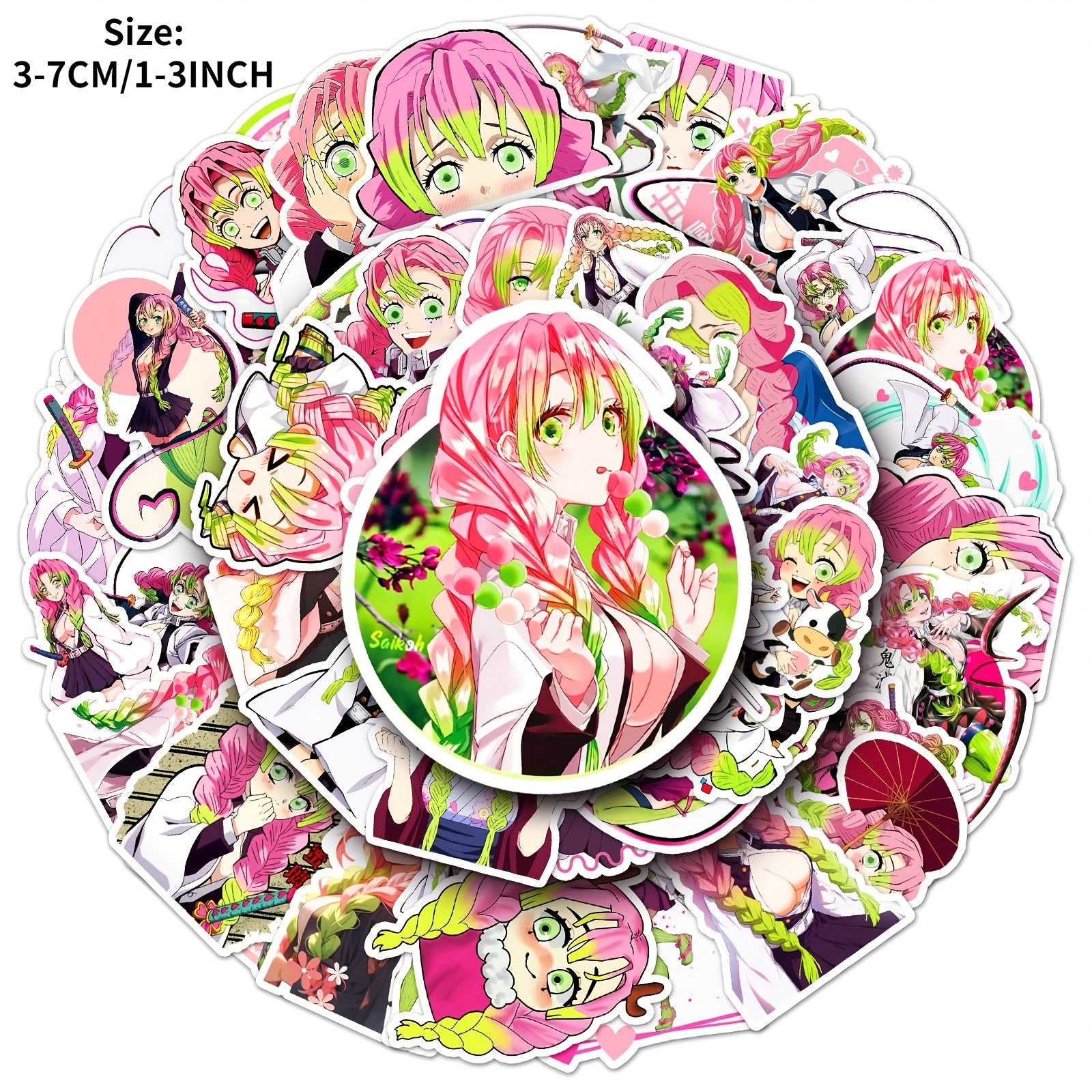 50pcs Cartoon Anime Graffiti Stickers For Laptop Desktop Water Cup Decoration