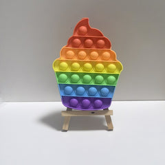 Colorful Silicone Bubble Popper Fun Toy for Stress Relief