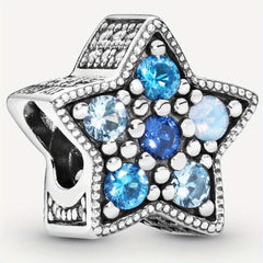 Rhinestone Decor Silver Space Astronaut Bead for DIY Jewelry