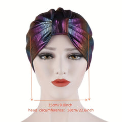 Elegant Laser Hot Stamping Turban Cap for Women