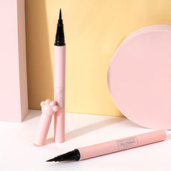 Waterproof Liquid Eyeliner Pen, Smudge-proof Formula, Cat Paw Packaging, Brown