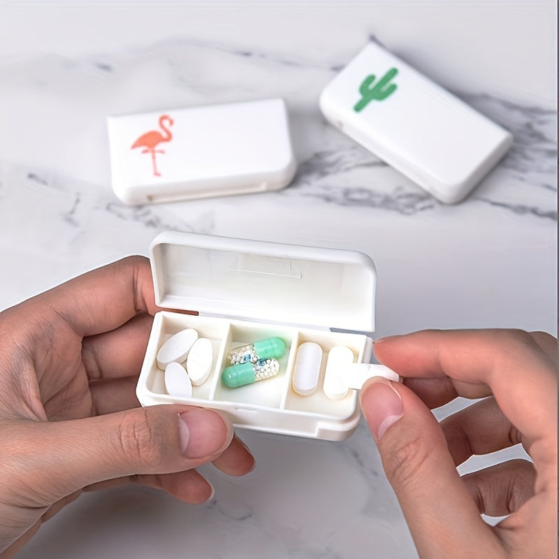 Portable 3 Grid Small Pill Box Mini Pack Pill Box