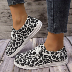 Women's Casual Flat Loafers Canvas Lightweight Lace Up Slip On Shoes