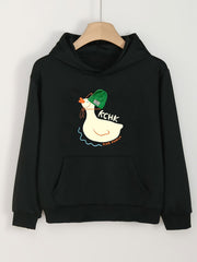 Girls Cartoon Duck Hoodie Long Sleeve Sweatshirt