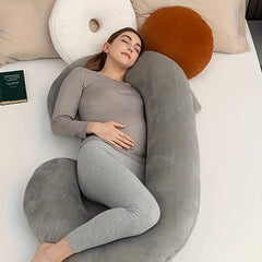 Crystal Velvet Pregnancy Pillow C-Shaped Support Belly Pillow