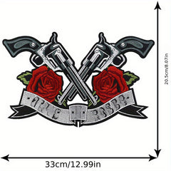 Eagle Cross Flower Embroidered Patch Sticker for Bag Clothes Coat