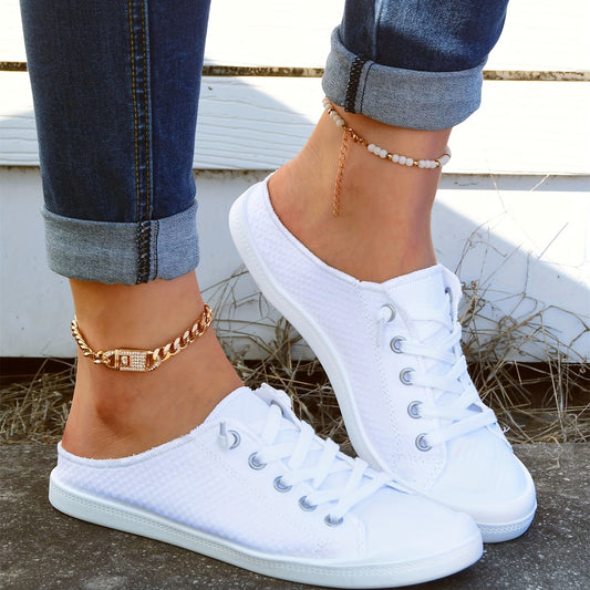Women's Slip on Mules Sneakers Lace Up Lightweight Walking Shoes