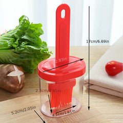 Silicone Bottle Brush with Cover High Temp Baking Cooking Tools