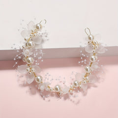 Faux Pearl Flower Headband Hair Accessory for Women