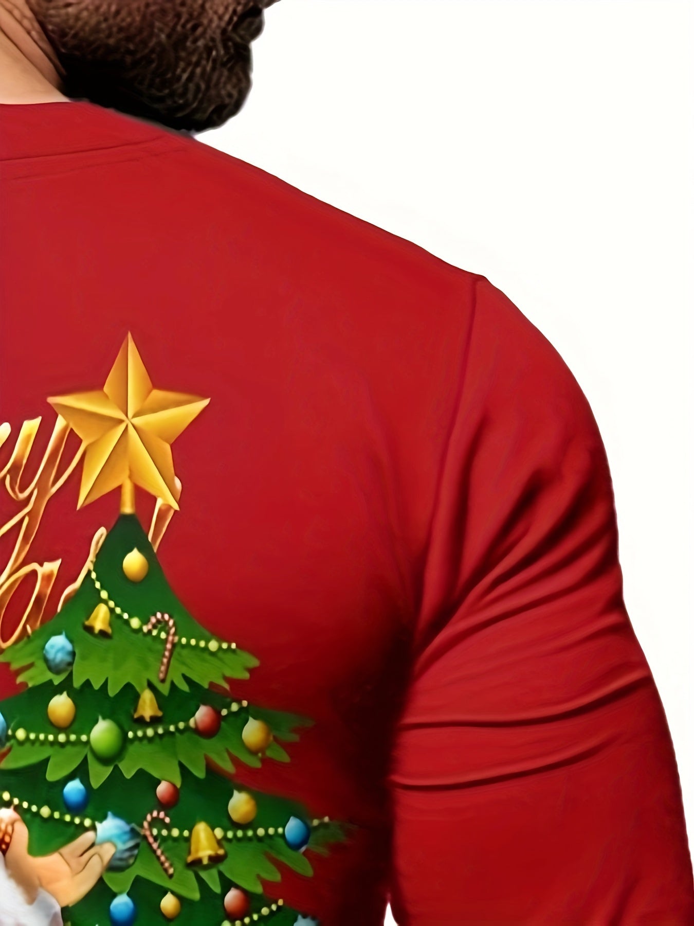 Christmas Santa Claus Print Men's Long Sleeve Tee