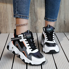 Women's Colorblock Chunky Sneakers with Thick Sole