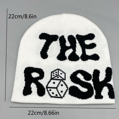 Alphabet Dice Jacquard Knit Beanie Unisex Beanie