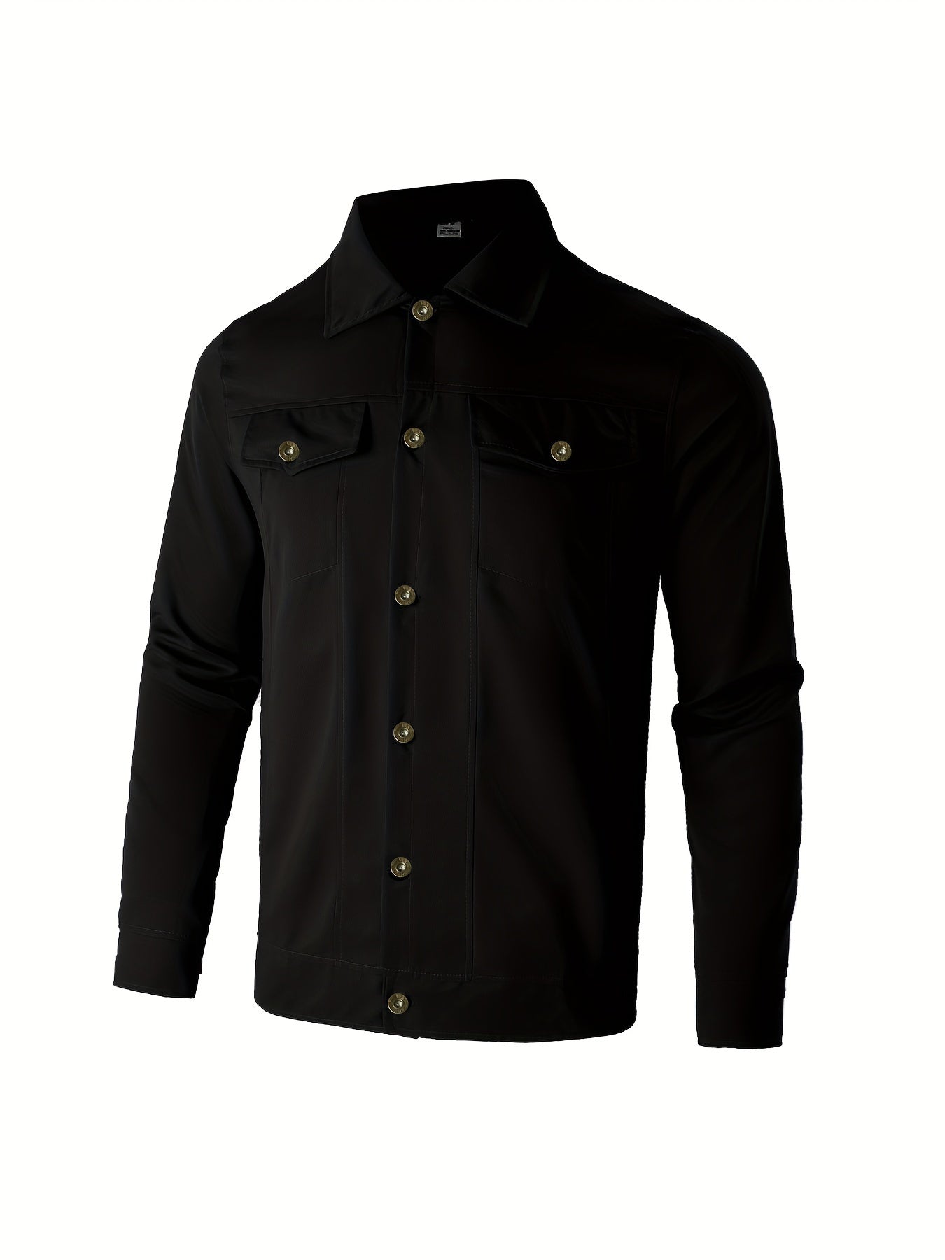 Men's Turndown Collar Chest Pocket Casual Jacket