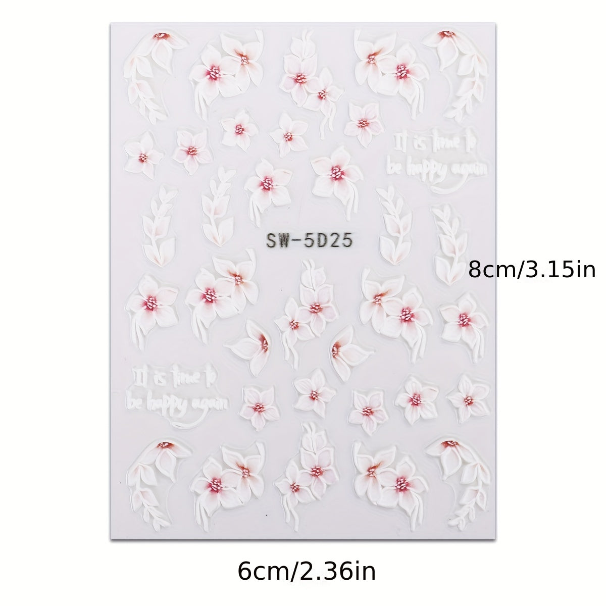 3D Flower Nail Art Stickers Self Adhesive Nail Decals