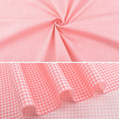 Pink Floral Cotton Twill Print Fabric DIY Patchwork 7 Pieces