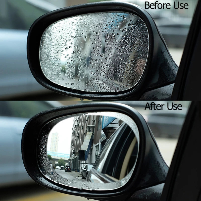 2pcs Anti Rain Clear Film Stickers for Car Rear Lenses