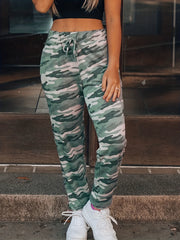 Women's Plus Camo High Rise Jogger Trousers