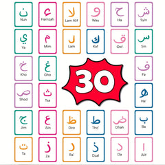 Arabic Alphabet Flashcards and Number Cards Set