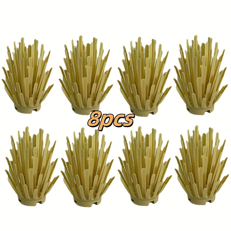 8pcs Farm Grass Shrub Plant Garden Construction Set