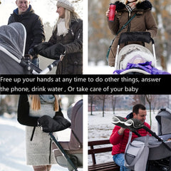 Stroller Hand Muff Winter Thickened Pushchair Gloves - Warm