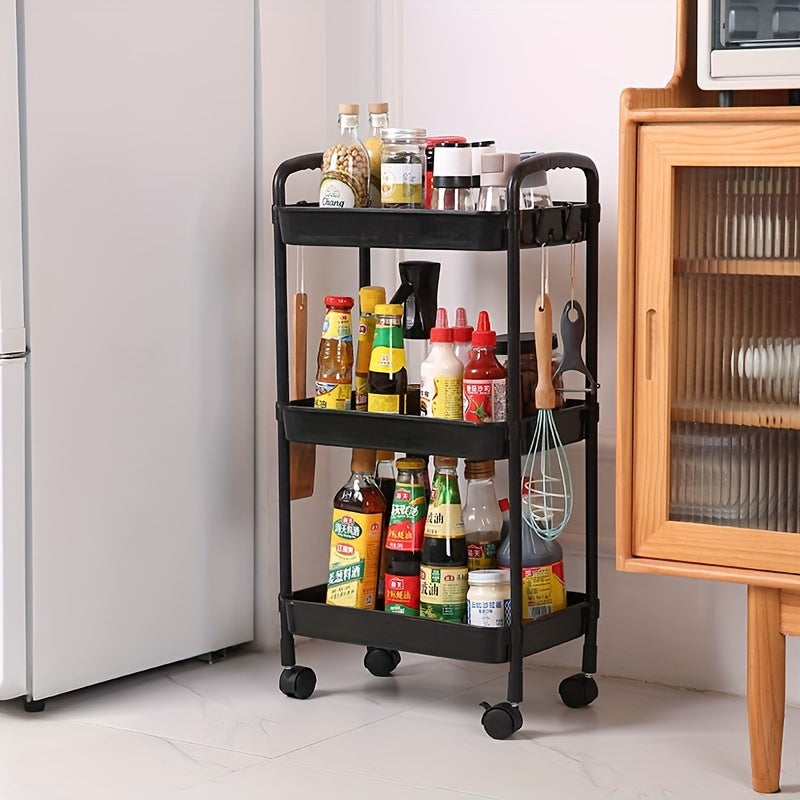 Small Cart Storage Rack with Wheels Household Bookshelf
