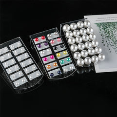 Colorful Pearl Stud Earrings Set Round Ball Earring 4 6 8 10mm