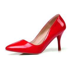 Women's Pointed Toe Court Pumps Slip On Stiletto Heels