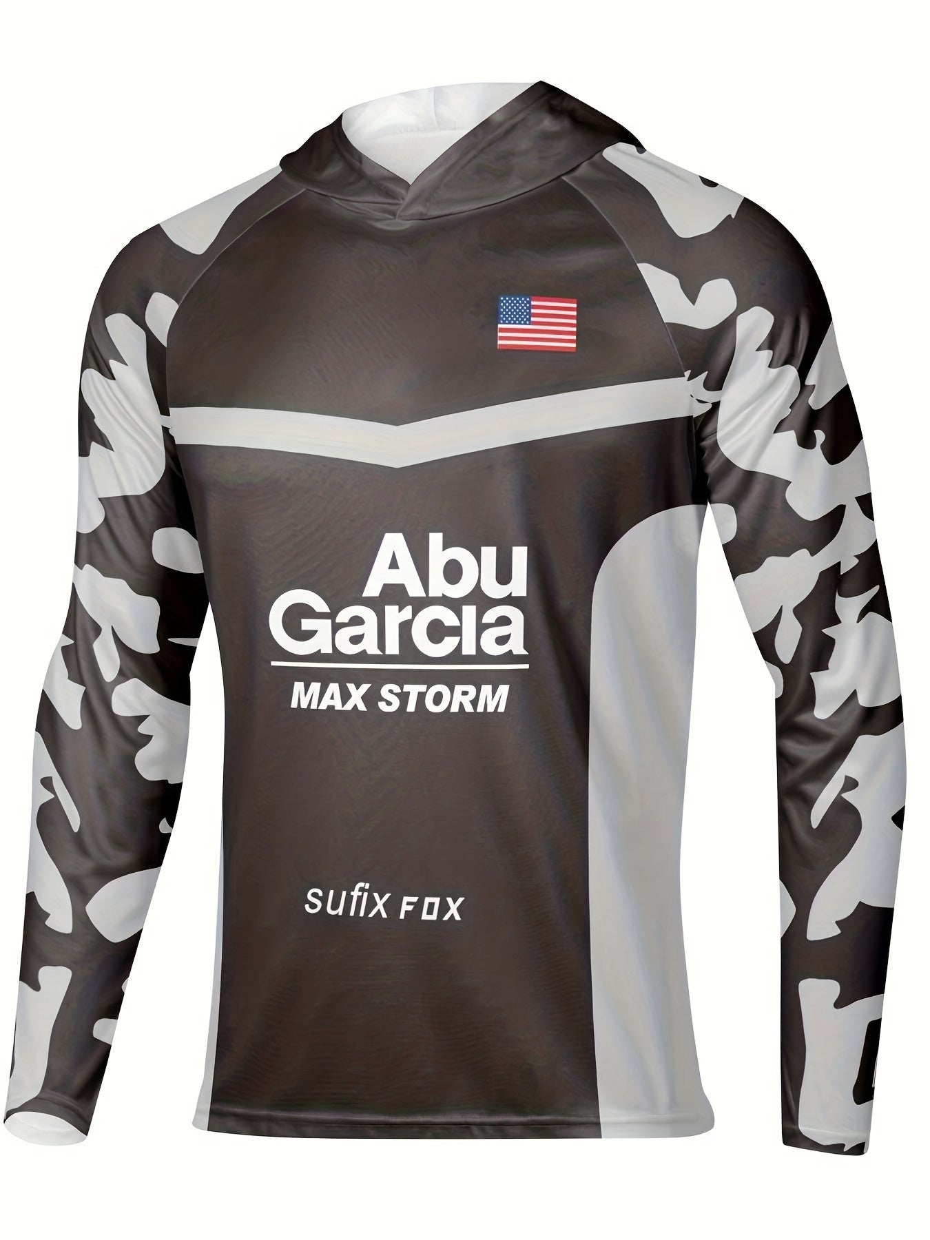 Men's Camo UPF 50 Sun Protection Hoodie Long Sleeve Top